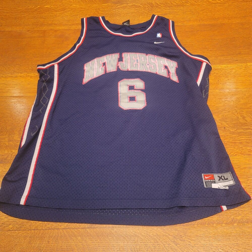 Vintage Nike Kenyon Martin New Jersey Nets Jersey Mens XL Sewn NBA Swingman Blue